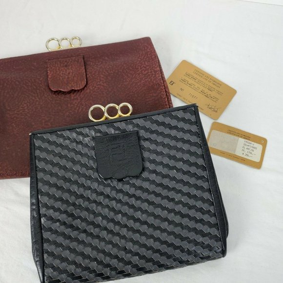 Fendi Handbags - VTG FENDI Auth Lot 2 Suede Leather Clutch Purses